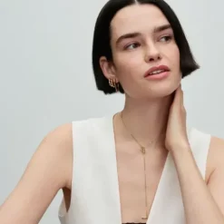 Pandora Ohrringe-Organisch Geformte Offene Ohrringe in V-Form - 263290C00