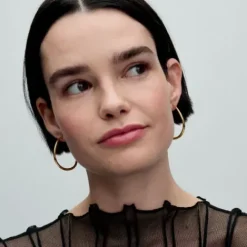 Pandora Ohrringe-Organisch Geformte 42 mm Offene Ohrringe - 263299C00