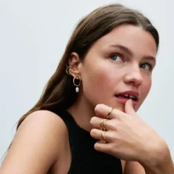 Pandora Ohrringe-Organisch Geformter Unendlichkeits Ear Cuff - 263308C00