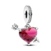 Pandora (Kette mit) Herz-Rotes Herz & Pfeil Murano Glas Charm - 793085C01