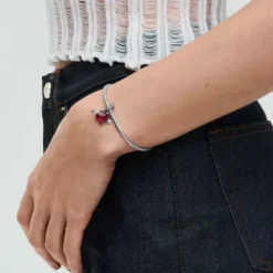 Pandora (Kette mit) Herz-Rotes Herz & Pfeil Murano Glas Charm - 793085C01