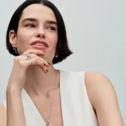 Pandora Ohrringe-Runde Huggie Kreolen Ohrringe - 293286C00