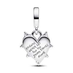 Pandora (Kette mit) Herz-Schillernder doppelter Freundschafts Charm Anhänger - 793434C01