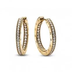 Pandora Ohrringe-Signature Logo & Pavé Ohrringe - 262738C01