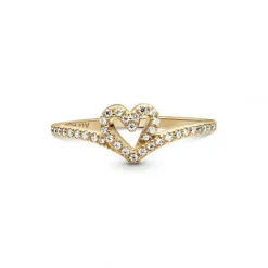 Pandora (Kette mit) Herz-Timeless Wishbone Funkelndes Herz Ring - 169302C01