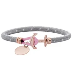 Paul Hewitt Armbänder-Anchor Bracelet Phrep Lite Rose Gold Nylon Grey White Light Pink