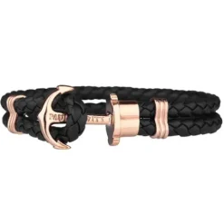 Paul Hewitt Armbänder-Anchor Bracelet Phrep Rose Gold Black - PH-PH-L-R-B