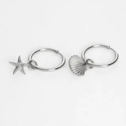 Paul Hewitt Ohrringe-Charm Ohrringe Hoops Silber - PH-JE-0461