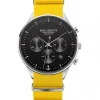 Paul Hewitt Textilarmband (Nato)-Chrono Silber Schwarz Nato Yellow - PH-W-0498