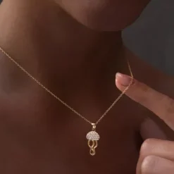 Paul Hewitt Halsketten-Jelly Fish Halskette Gold Vermeil Sterling - PH-JE-2072