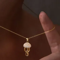 Paul Hewitt Halsketten-Jelly Fish Halskette Gold Vermeil Sterling - PH-JE-2072