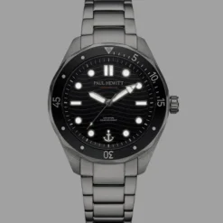 Paul Hewitt Metallarmband-Ocean Diver Silber Schwarz - PH-W-0326