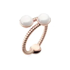 Paul Hewitt Ringe-Ring Rope Pearl Rose Gold - PH-FR-ROPE-R