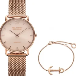 Paul Hewitt Metallarmband-Sailor Roségold Set (33 mm) - PH-SET-0379