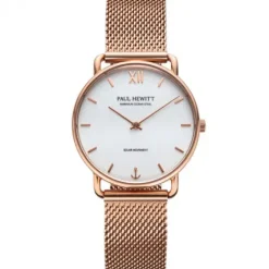Paul Hewitt Metallarmband-Sailor Roségold Weiss (33 mm) - PH-W-0320