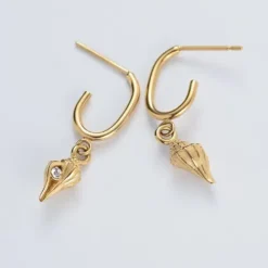 Paul Hewitt Ohrringe-Sea Shell Hoops Ohrringe Gold - PH-JE-0641