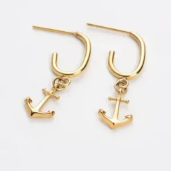 Paul Hewitt Ohrringe-The Anchor II Hoops Ohrring Gold - PH-JE-1243