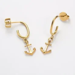 Paul Hewitt Ohrringe-The Anchor II Hoops Ohrring Gold - PH-JE-1243