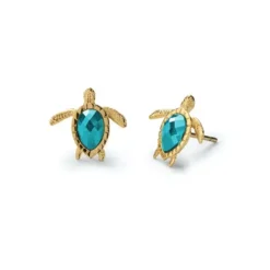 Paul Hewitt Ohrringe-Turtle Ohrring Aquamarine Gold - PH-JE-1583