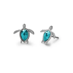 Paul Hewitt Ohrringe-Turtle Ohrring Aquamarine Silber - PH-JE-1585