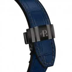 Perrelet Lederarmband-Turbine Carbon Midnight Blue - A4065/2