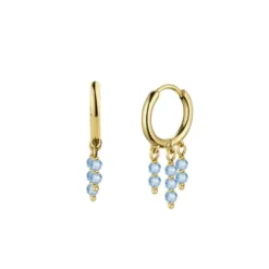 Rosefield Ohrringe-Hängende Perlen Hoops Ohrringe Blau - JEBHG-J816