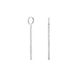 Rosefield Ohrringe-Tennis Crystal Clear Silver Ohrringe - JETCS-J922