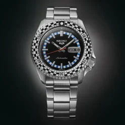 Seiko Metallarmband-5 Sports Checker Flag Special Edition - SRPK67K1