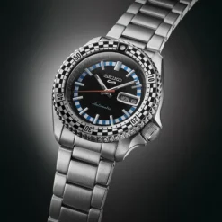 Seiko Metallarmband-5 Sports Checker Flag Special Edition - SRPK67K1