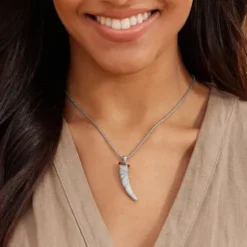 Seinerzeit Anhänger-Bright Elfenbein Anhänger - SZA-3990-418