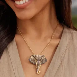 Seinerzeit Anhänger-Raja Elefanten Anhänger/Brosche - SZA-3960-416