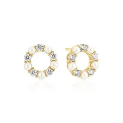 Sif Jakobs Ohrringe-Biella Perla Ohrringe - SJ-E2432-PCZ-YG