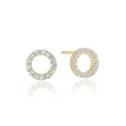 Sif Jakobs Ohrringe-Biella Uno Piccolo Ohrstecker - SJ-E337-CZ(YG)