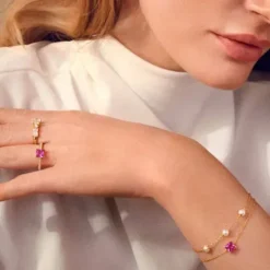 Sif Jakobs Armbänder-Ellera Quadrato Armband - SJ-B42274-PKCZ-YG