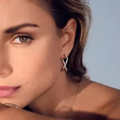 Sif Jakobs Ohrringe-Ellera Waves X-Grande Ohrringe - SJ-E3879-CZ-YG