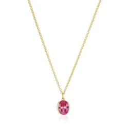 Sif Jakobs Halsketten-Ellisse Carezza Halskette - SJ-N2353-PKCZ-YG