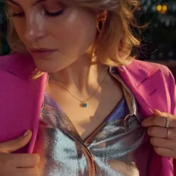 Sif Jakobs Halsketten-Ellisse Carezza Halskette - SJ-N2353-TQCZ-YG