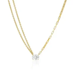 Sif Jakobs Halsketten-Ellisse Uno Halskette - SJ-N2331-CZ-YG