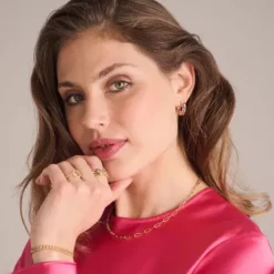 Sif Jakobs Ohrringe-Livigno Piccolo Creolen - SJ-E2363-XCZ-YG