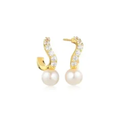 Sif Jakobs Ohrringe-Ponza Piccolo Creolen - SJ-E12350-PCZ-YG