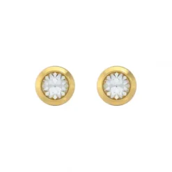 Studex Ohrringe-Sensitive Ohrstecker Bezel Gold mit Kristall
