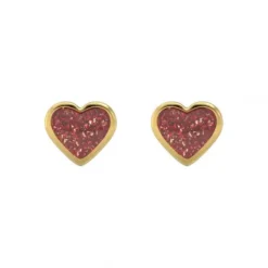Studex (Kette mit) Herz-Sensitive Ohrstecker Herz Glitter - STX-11179P