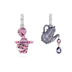 Swarovski Ohrringe-Alice in Wonderland Drop Ohrhänger Katze und Teekanne - 5682806