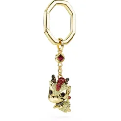 Swarovski Schlüsselring-Chinese Zodiac Schlüsselanhänger Drache Gelb Gold - 5678185