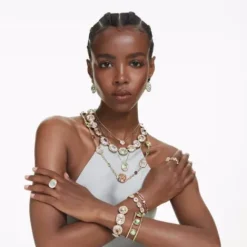 Swarovski Halsketten-Chroma Halskette Oktagon Schliff Grün Gold - 5705580