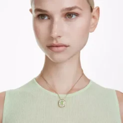 Swarovski Halsketten-Chroma Halskette Oktagon Schliff Grün Gold - 5705580