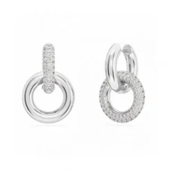 Swarovski Ohrringe-Dextera Kreolen Verschlungener Reif Weiss - 5671807