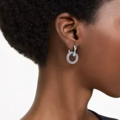 Swarovski Ohrringe-Dextera Kreolen Verschlungener Reif Weiss - 5671807