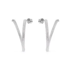 Swarovski Ohrringe-Dextera Kreolen Rundschliff Weiss - 5695939