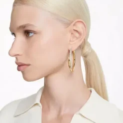 Swarovski Ohrringe-Dextera Kreolen Weiss Gold - 5671808